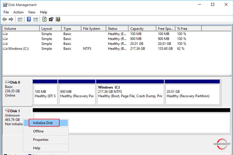 How to Initialize SSD as an MBR or GPT - 1