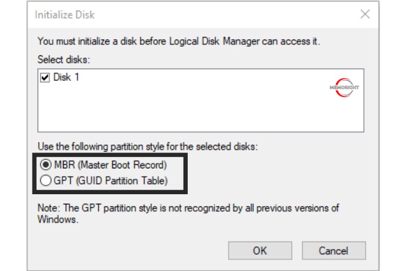 Using Disk Management to Initialize SSD - 2