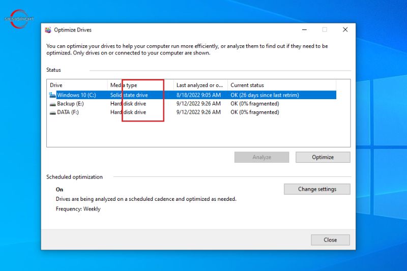 Using Drive Optimizer (Disk Defragmentation) Tool